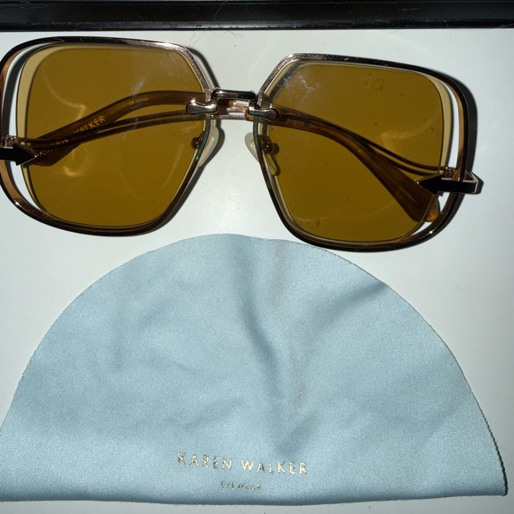 Karen Walker Stylish Brown/Yellow Sunglasses